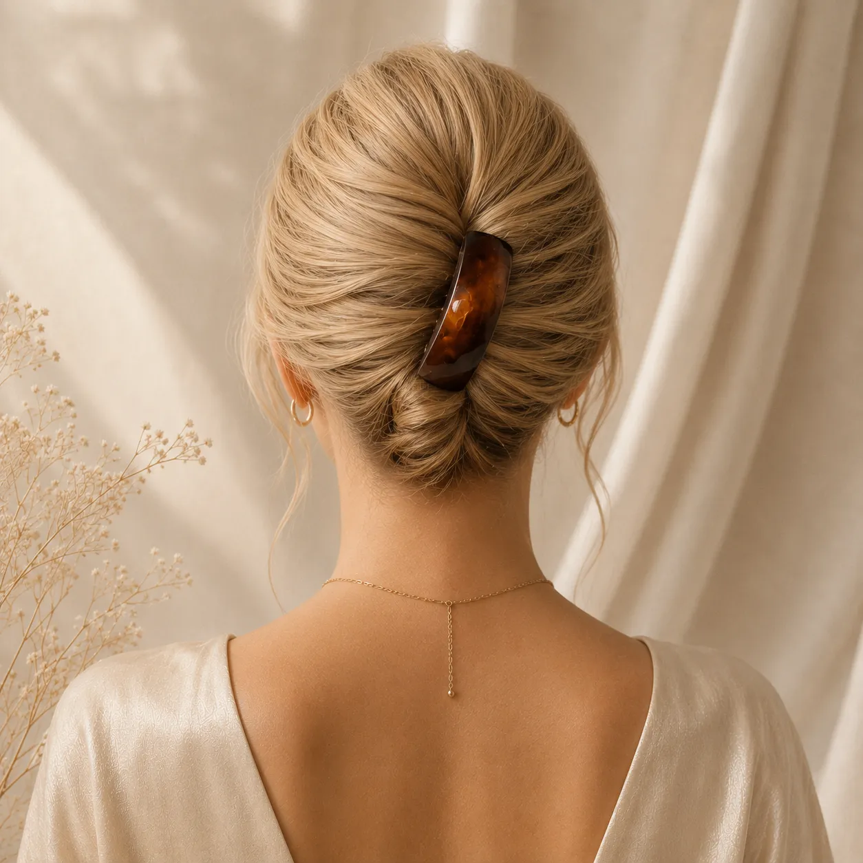 Заколка-автомат для волос Barrettes «Янтарное сияние»
